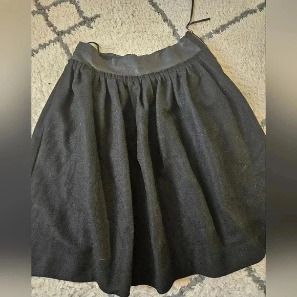 Nisiss wool midi length skirt with genuine leather accents s/m - Picture 2 of 8